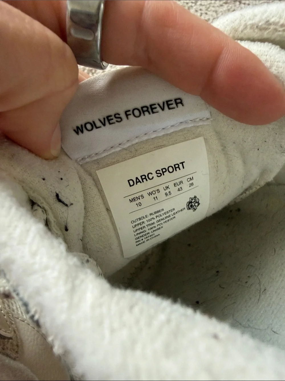 Darc Sport Run 1 Cream Grey Suede Unisex Gym Athletic Shoes